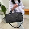 Color Block Waterproof Duffle Bag, With Independent Shoe Compartment Portable Gym Bag For Sports Fitness Short Travel Weekend Trip