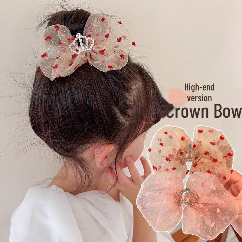 

Детская корона-бант из органзы – Сказочная заколка для волос