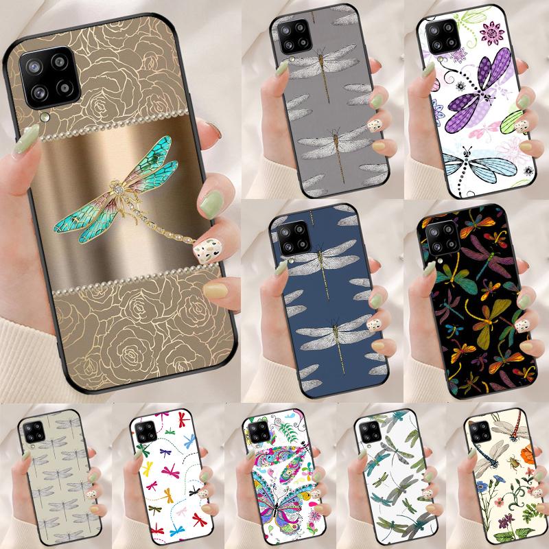 Floral Colorful Dragonfly For Samsung Galaxy A52 A32 A22 A54 A14 A16 A26 A36 A56 A55 A35 A05 A06 A15 A53 A33 A13 Case
