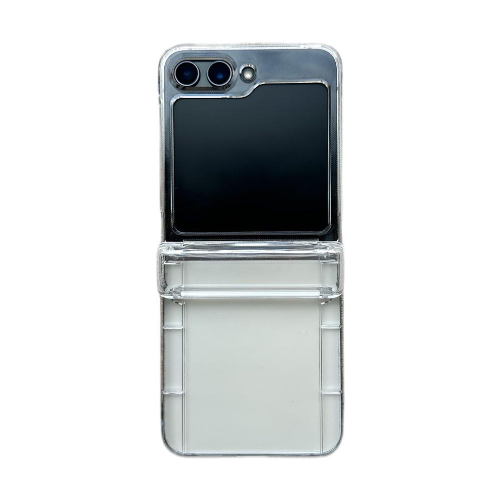 

Transparent Card Slot Card Holder Case For Samsung Z Flip 5 4 3 6 Ultra Thin Clear Cover For Galaxy Z Flip5 Z flip 4 Hard Cover Z Flip 5