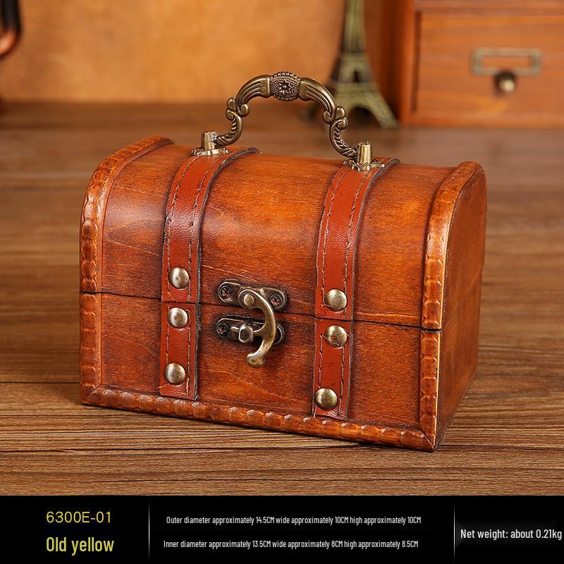 

Винтажная деревянная шкатулка для украшений ручной работы в европейском стиле