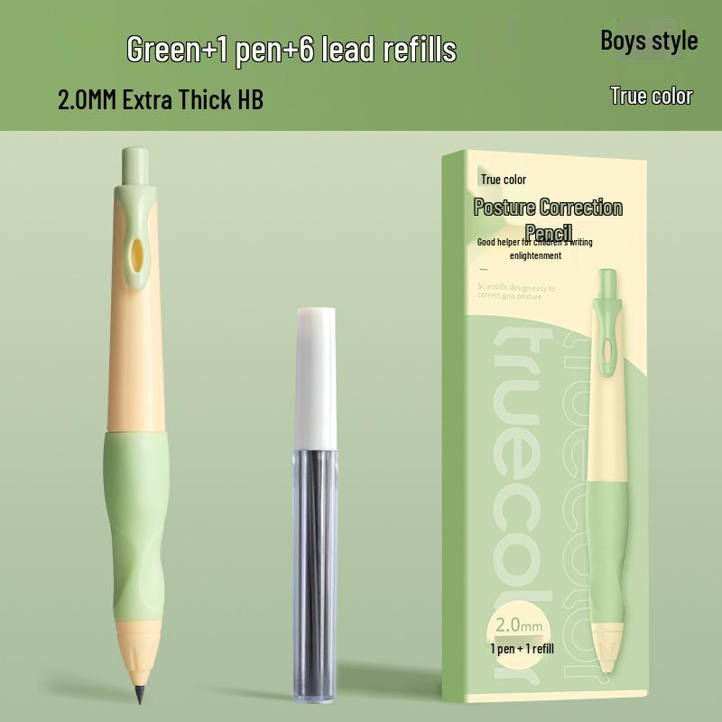 True Color 2.0mm Mechanical Pencils, Ergonomic Grip for Students, Ideal for Writing and Calligraphy Practice