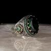 2023 New Zinc Alloy Ring For Men Fashion Trend Blue Zircon Finger Ring Male Party Jewelry