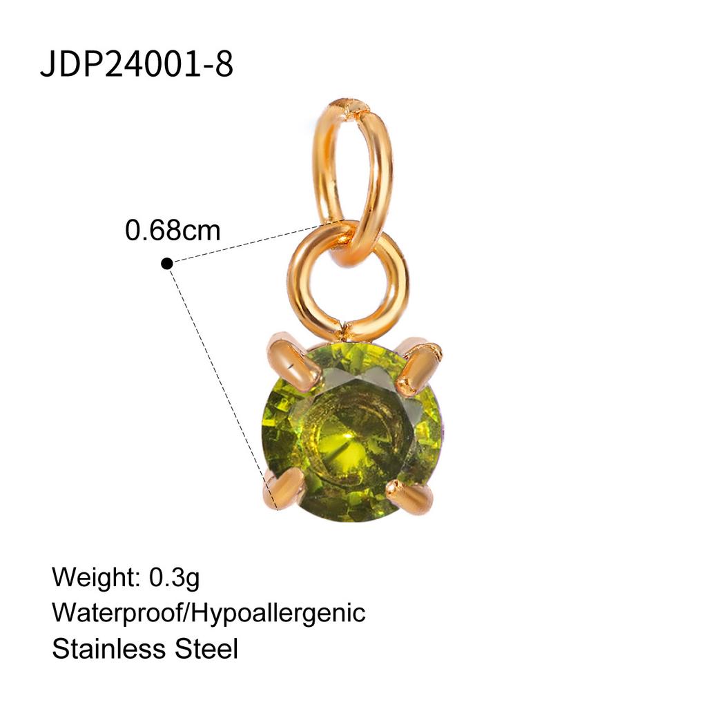 Elegant Gold December Birthstone Pendant Charm Fashion Jewelry Accessories for Women