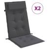 VidaXL High Back Chair Cushions Set of 2 Anthracite, Cushion, Chair Cushion, Seat Cushion 361874