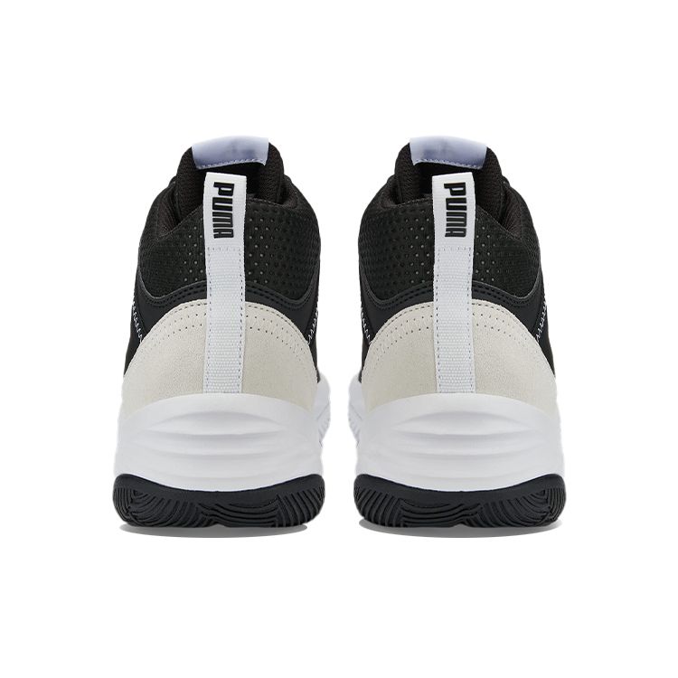 Puma Rebound Future Evo Core Fabric Leather Mid-Top Retro Basketball Shoes Unisex sneaker Black White 386379-01