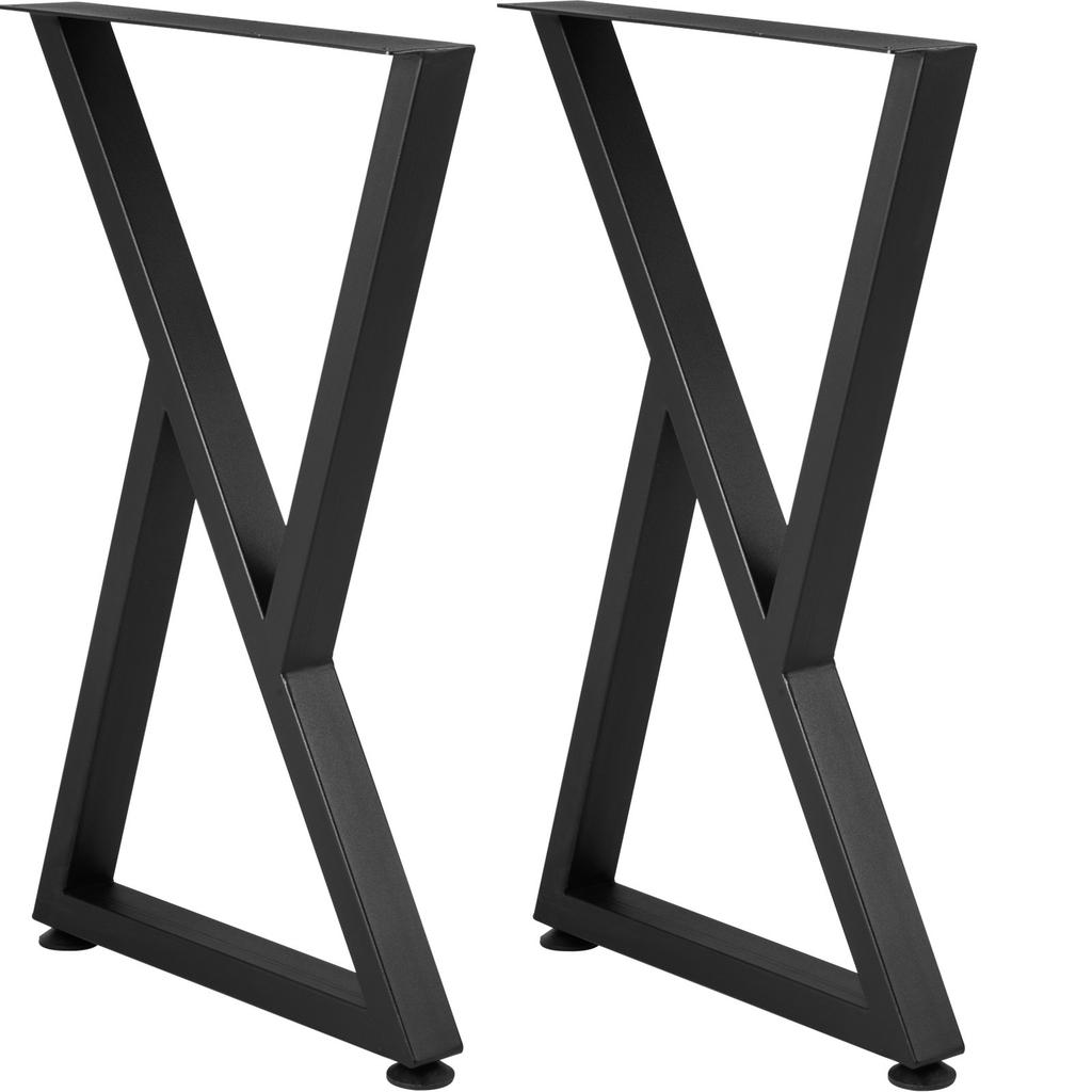 VEVOR Z Shape Metal Table Legs Dining Table Legs 28"x18"/71.1 X 45.7 Cm Desk Legs Set of 2