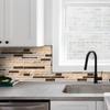 12Pc Imitation Tile Kitchen And Bathroom Sticker Marble Pattern Wall Sticker Self-Adhesive Oil-Proof And Anti-Fouling Kitchen Sticker