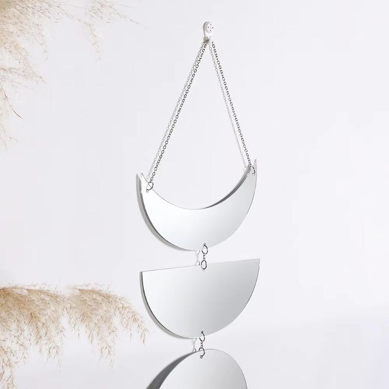 Nordic Minimalist Acrylic Sun And Moon Wall Mirror Trendy Ins Style Home Decor Creative Hanging Wall Art