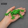 Creative 3D Printed Animal Frog Ornament, Movable Joint Figurine, Stress Relief Simulation Appearance Toy, Desktop Decoration, for Kitchen