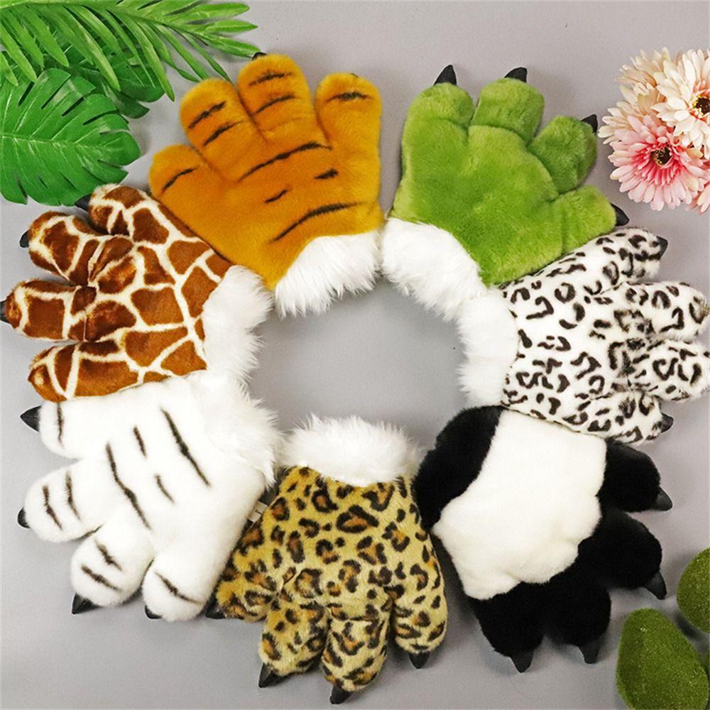Leopard Giraffe Animal Paw Gloves Claw Hand Gloves Tiger Claw Gloves Creative   Birthday Gift
