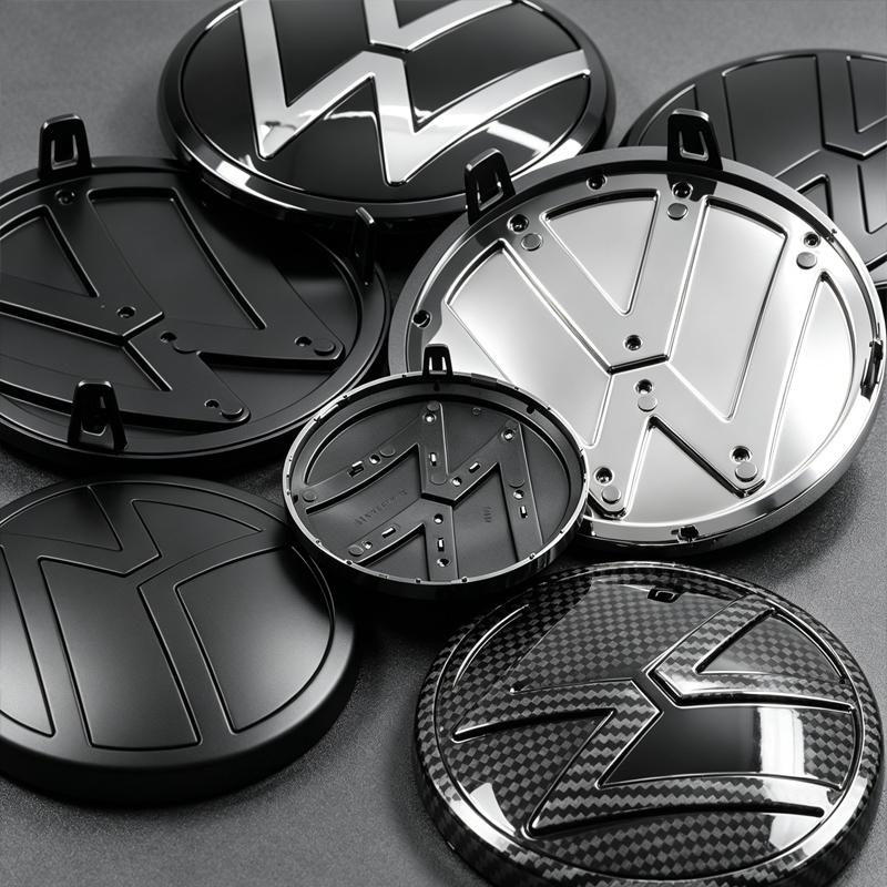 139mm 110mm For VW Logo ABS Emblem Car Hood Front Grill Rear Trunk Badge replace Accessory For Volkswagen 2019-2024 5H0-853-601 PX7