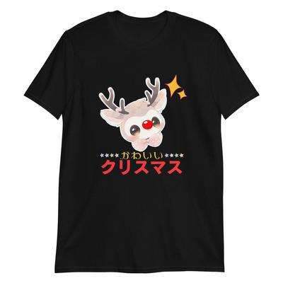 Rena Kawaii para uma Camiseta de Natal Japonesa