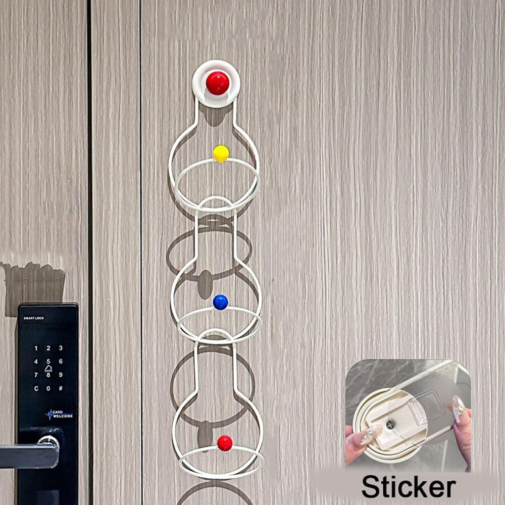 

Stainless Steels Suction Cup Hat Storage Rack Dopamine Hat Display Holder Bedroom Style A-3 Rings