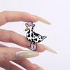 Pink Cow Cowgirl Duck Enamel Pin Western Duck Cowboy Boots Silly Goose Animal Brooch Lapel Badge Funny Jewelry Gift For Friends