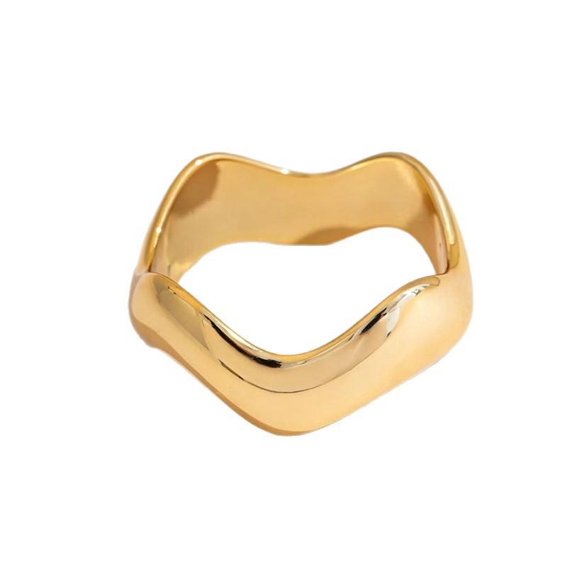 Electroplating Ccb Irregular Wide-Sided Bracelet Light Luxury High-End Glossy Bracelet Retro High-End Jewelry