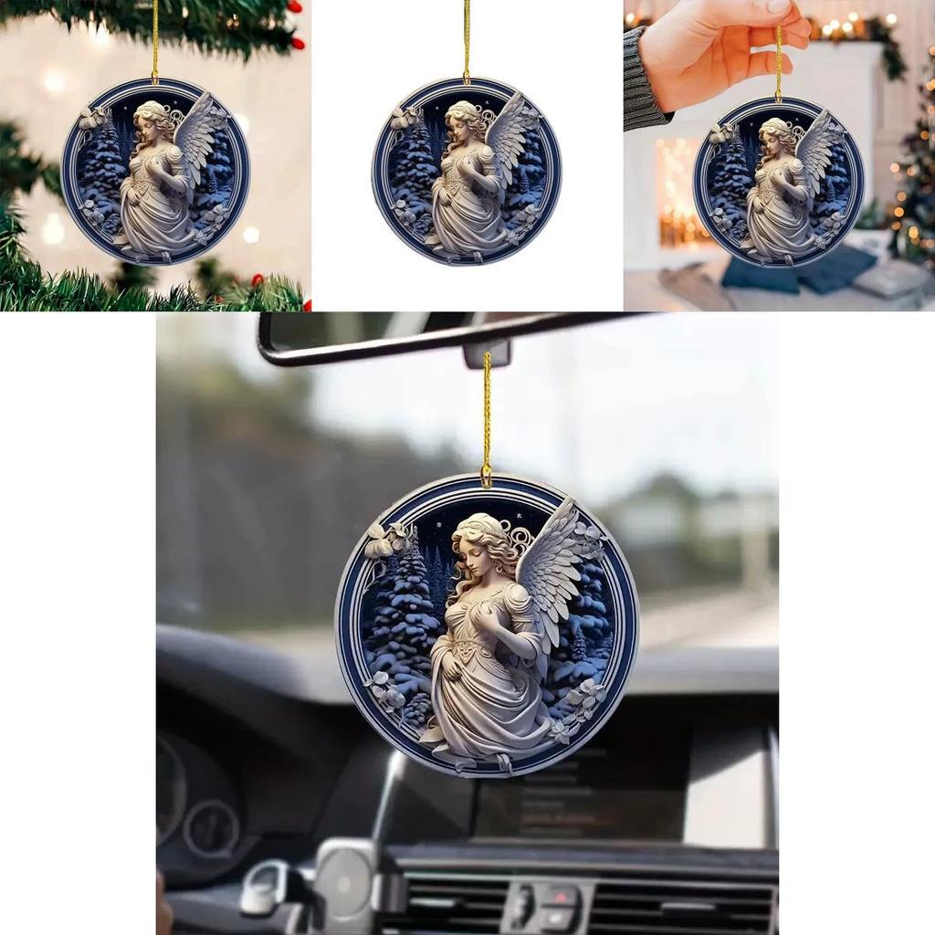 Acrylic Flat Surface Angel Car Accessory With Simple Design For Vehicle Interior Enhancement