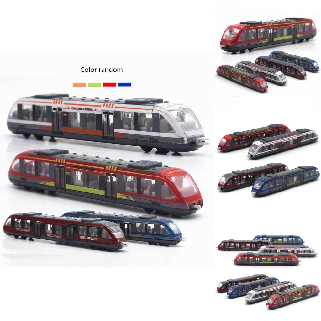 Premium Alloy High-speed Subway Train Model Slide Toy For Kids In Random Colors