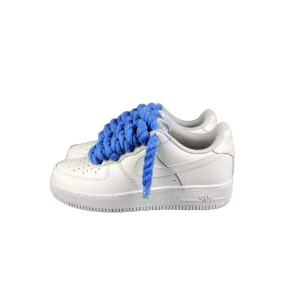 Nike Air Force 1 Laccio Personalizzato Corda Laccio Blu 43 blu