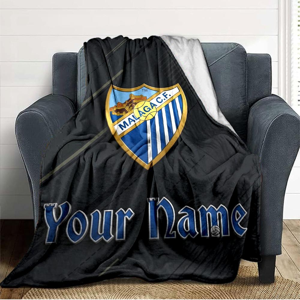 Name Custom Malaga CF Print Flannel Blanket High Quality Warm Comfortable Cover for All Seasons Perfect for Gifts Home Decor