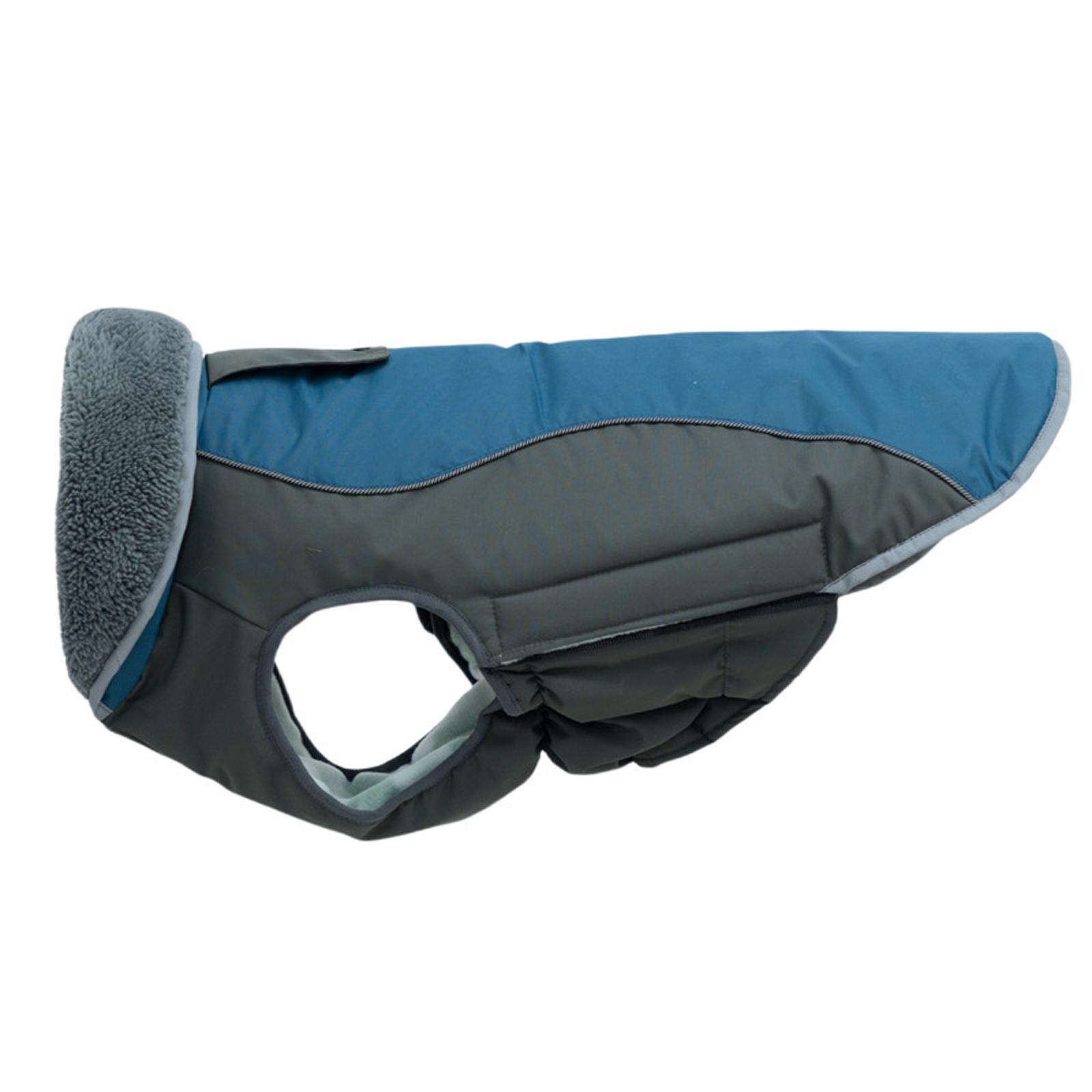 

Зимовий теплий одяг для домашніх тварин, середніх та великих собак. Товсті бавовняні, утеплені куртки та вітрозахисні пальта S синій