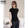 Mark Fairwhale Women's Mock Neck Slim Fit Short Sleeve T-shirt