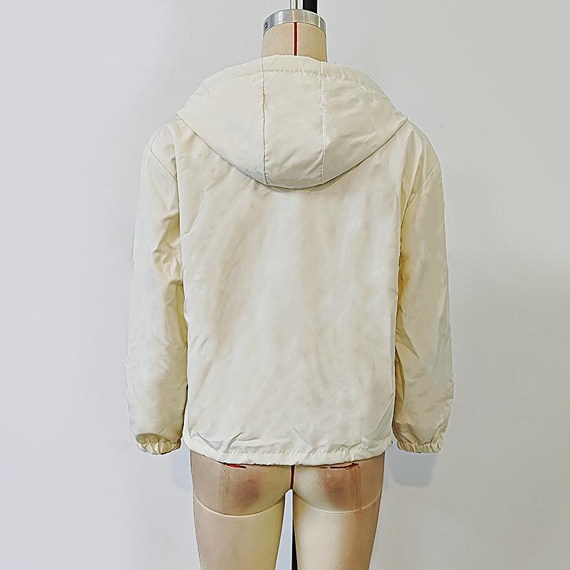 Women's Lapel Loose Solid Color Zipper Long Sleeve Sun Protection Jacket