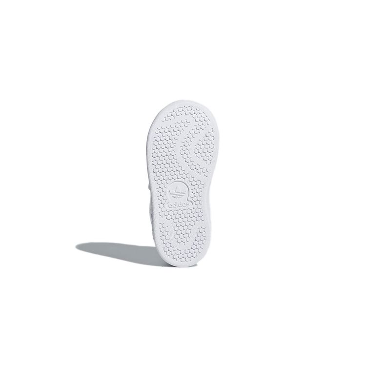 Adidas Originals Stan Smith Series Casual Comfortable Durable Low-Top Walking Shoes Baby Shoes White Silver AQ6274