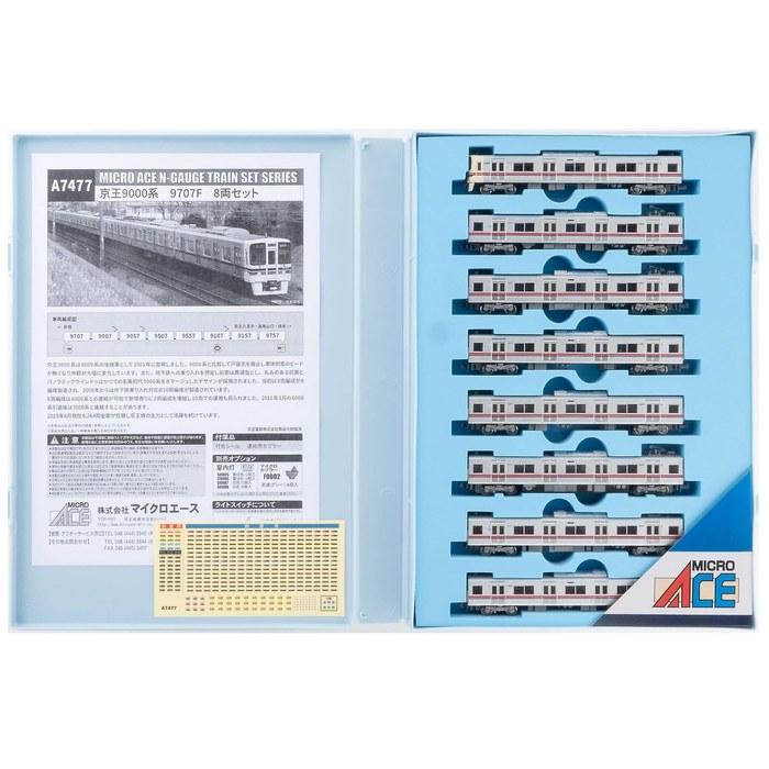 Micro Ace N Gauge Keio 9000 Series 9707F 8-Car Set Model Railroad Train A7477 Multicolor 1/150
