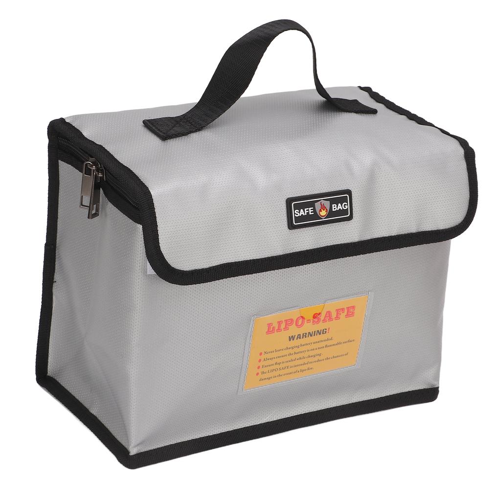 Lithium Battery Explosion Proof Bag Zipper Closure Portable Fire Roof Battery Protective Storage Pouch