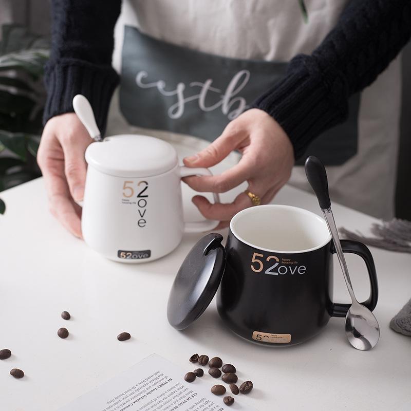 Nordic Couple Creative Home Mug Office Logo Simple Milk Coffee Cup Gift Water Cup Ceramic Cup