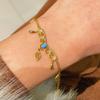 Gold-Plated Sterling Silver Phoenix & Turquoise Tassel Bracelet: Chinese Style, High Aesthetic, Exquisite Light Luxury.