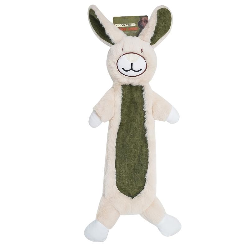 Entertaining Plush Animal Dog Chew Toy For Aggresive Chewers with Squeaky Sound For Indoor Engagement Teething Fun