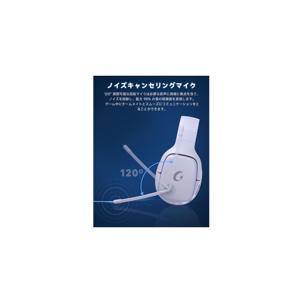 Gvyugke Captain 780 Gaming Headset 2.4G USB Type-C Bluetooth 5.3 Active Noise Cancelling RGB Light White