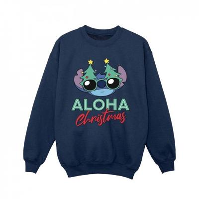 Girls Lilo And Stitch Christmas Tree Shades Sweatshirt
