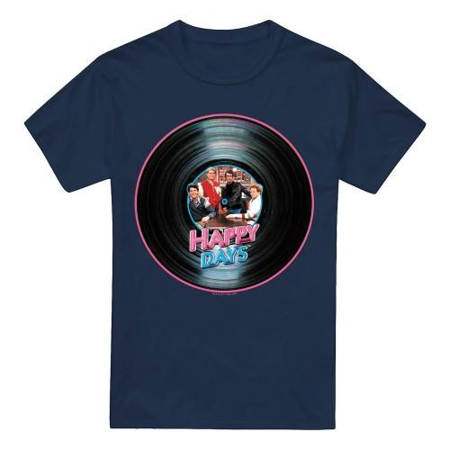 Happy Days Mens On the Record T-Shirt