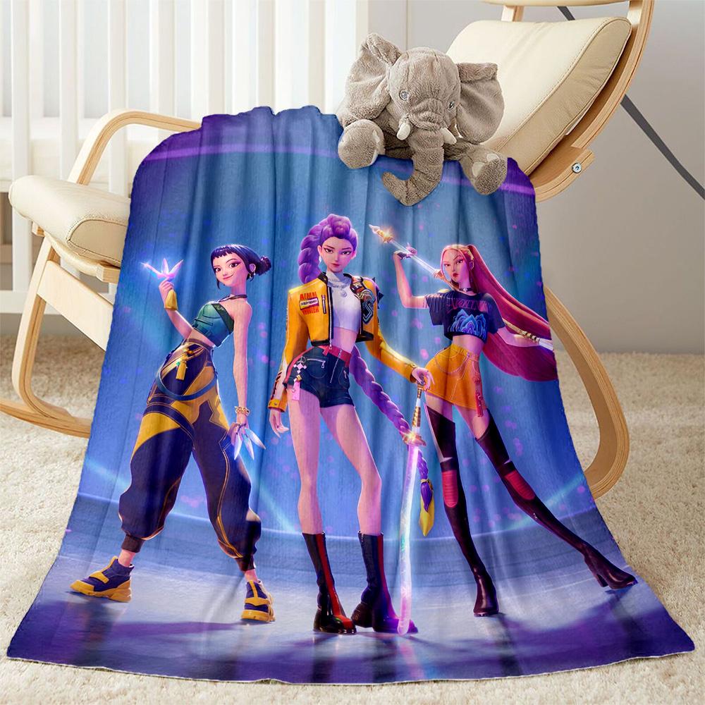 Colorful Fashion Friends Blanket Durable Comfort Perfect for Couch Bed Office Chair All-Season Use Stylish Decor