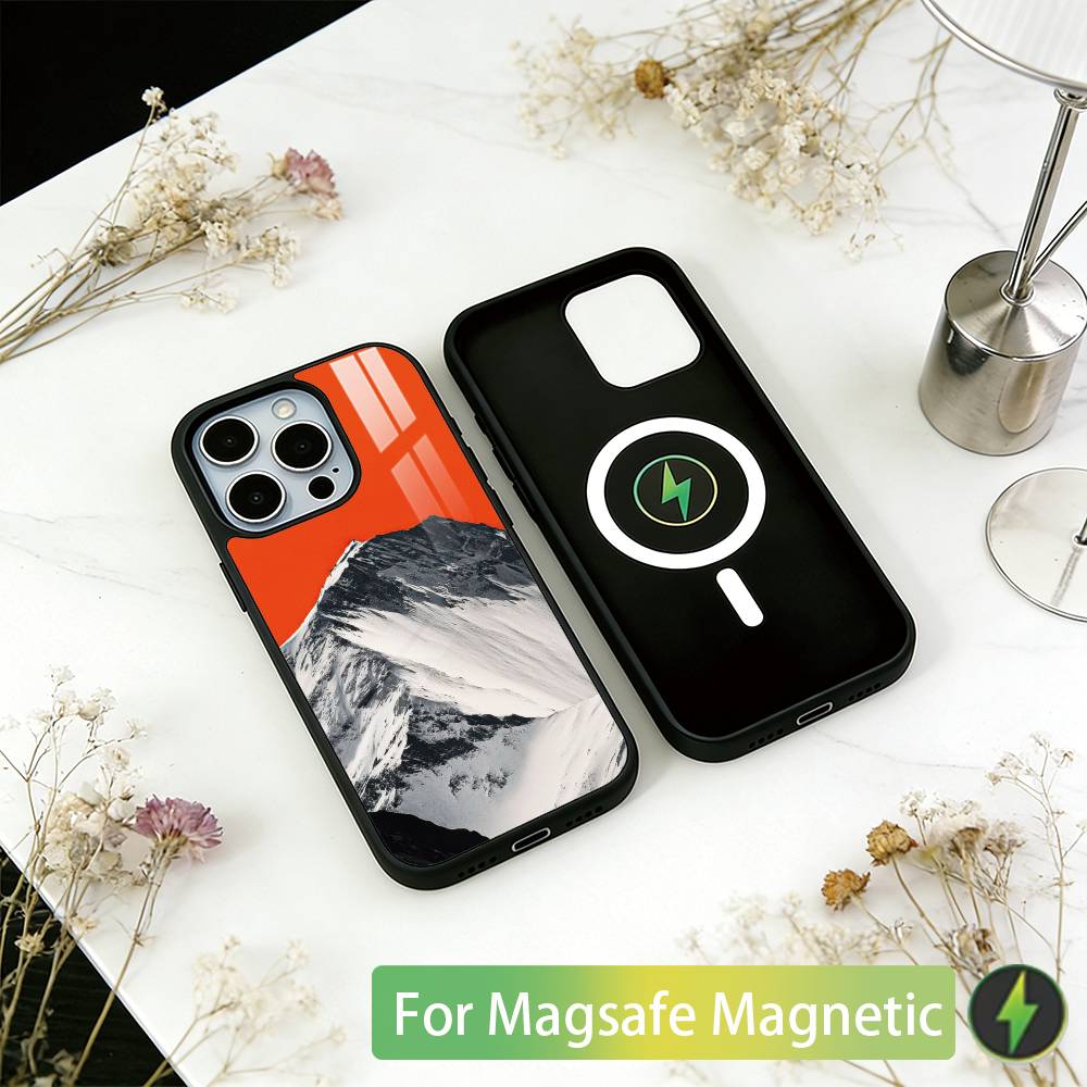 

Snow mountain Phone Case For iPhone17,16,15,14,13,12,11 Plus,Pro Magnetic with Magsafe Wireless Charging iPhone11