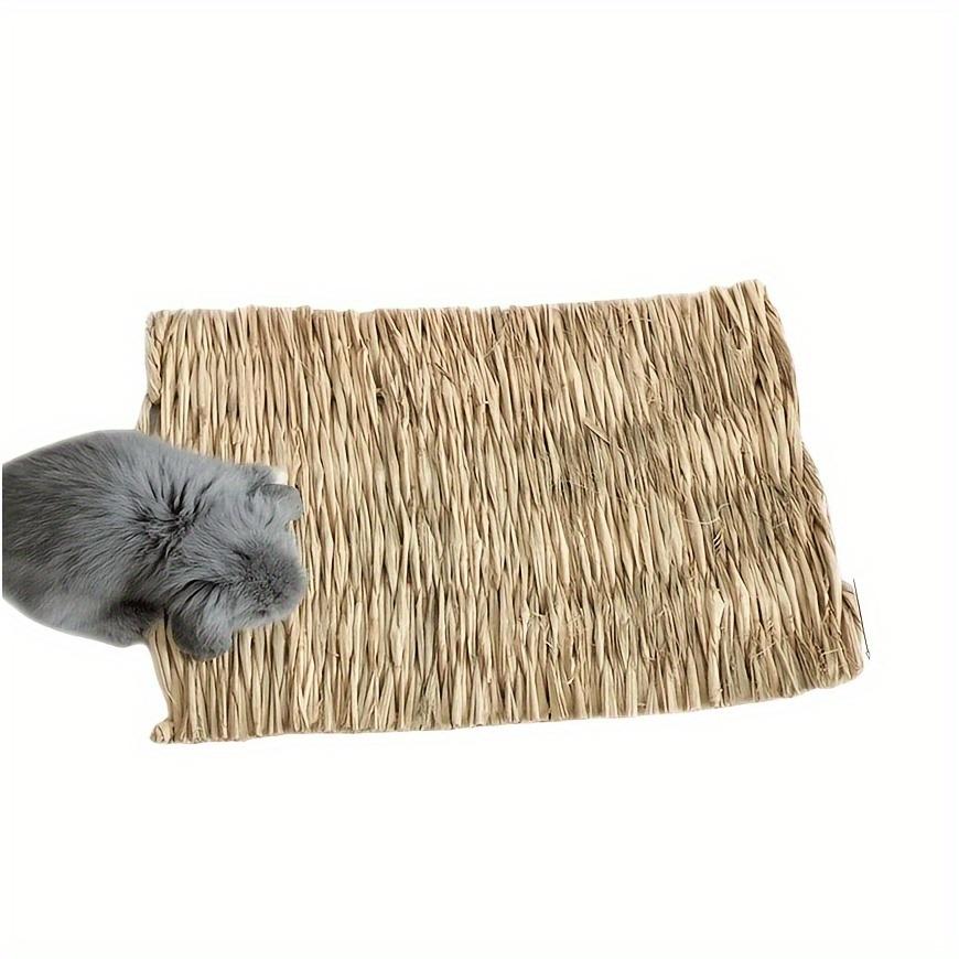 Natural Pet Grass Mat Hamster Small Animal Bed Safe Chew Toy For Rabbit Hedgehog Pet Supplies Natural Grass Hamster Bed Mat