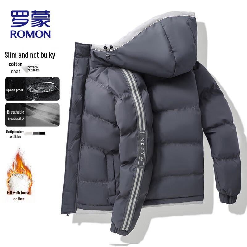 

Romon Men s Hooded Padded Jacket 2XL