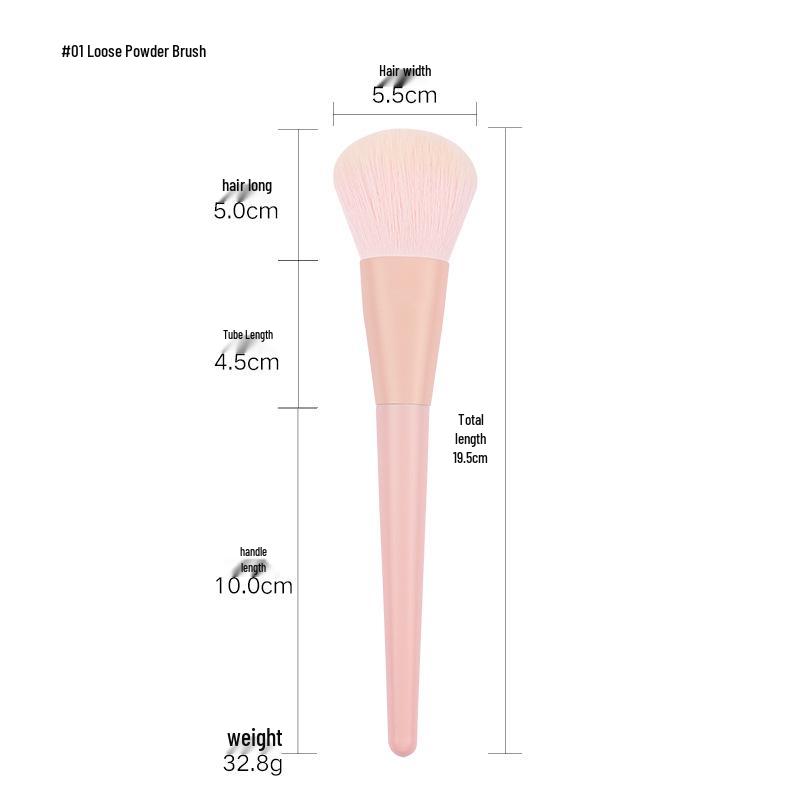 Cai Shi Lan 10/12-Piece 3.0 Three-Color Makeup Brush Set - Soft Bristles for Blush, Powder, and Contour.