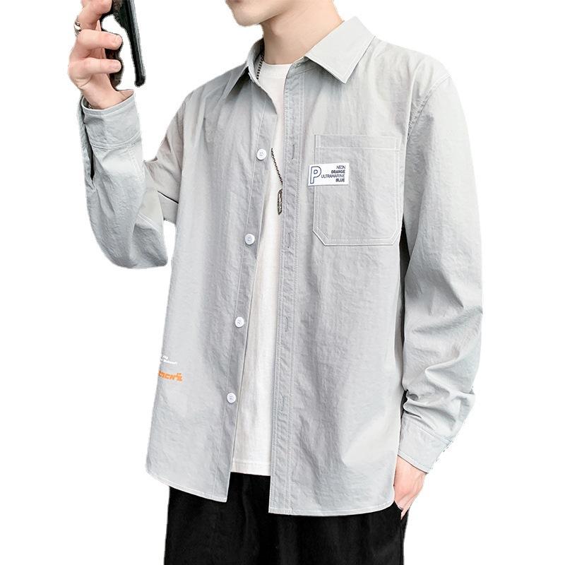 Spring And Autumn New Work Shirt Casual Black Coat Men