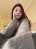 2026 A/W Fluffy Soufflé Cashmere-Silk Wool Brushed Knit Sweater