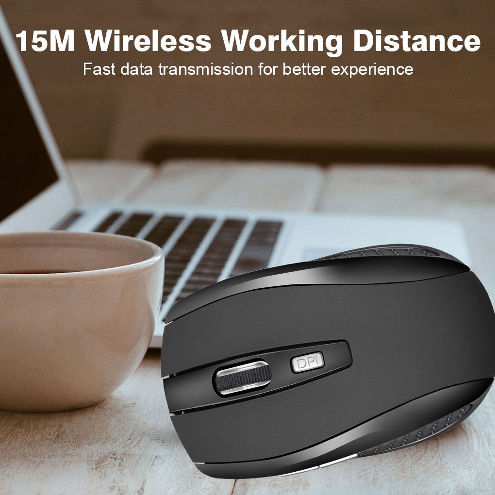 2.4G Wireless MouseMouse Ergonomic 800/1200/1600DPI 6 Mute Buttons Mouse  USB Receiver For Computer PC MacBook Tablet Laptops
