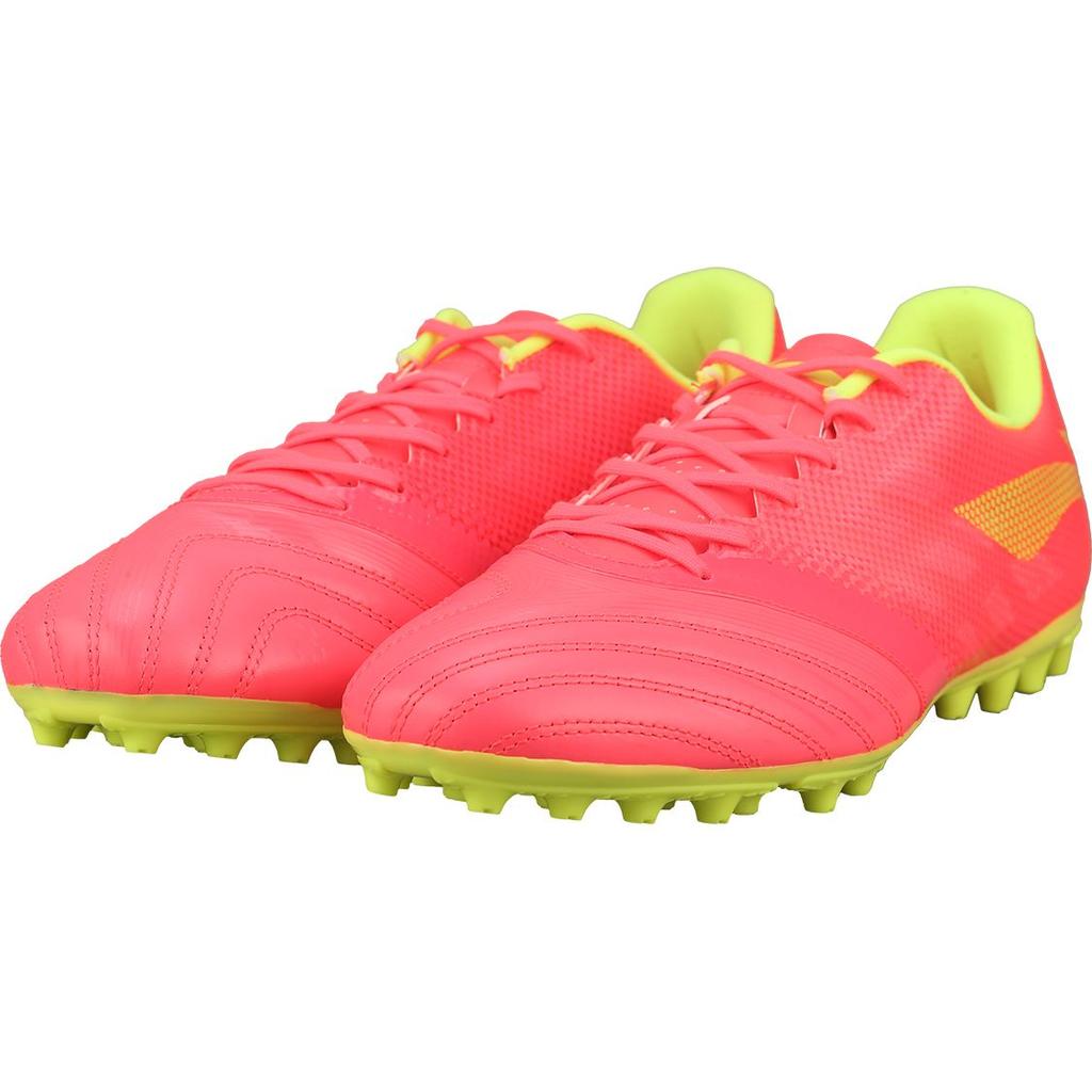 Li Ning Iron Anti-Slip Breathable MG (Rubber Short Studs) Artificial Turf Fit Football Shoes Men Football Shoes Fluorescent-Red ASFR001-1