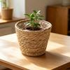 Flowerpot Leak-Proof Mess-Free Hand-Woven Plant Pot Wet Soil Resistant Planter Multipurpose Garden Storage Basket