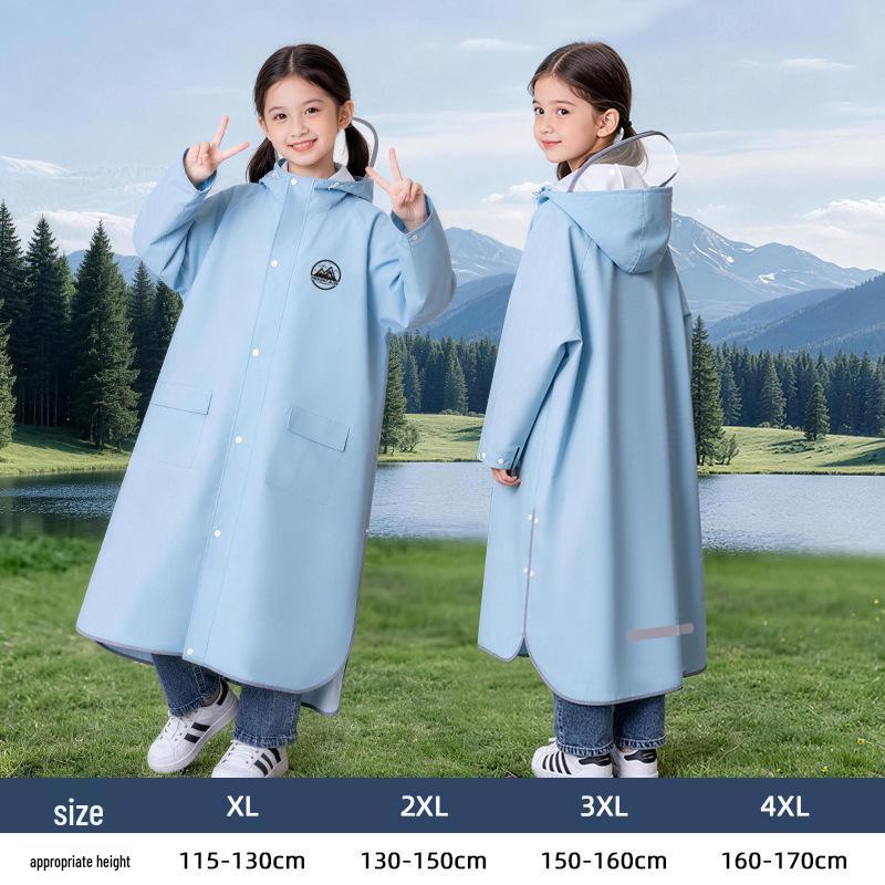 

Children s Plus Size Thick Rain Poncho - Durable, Full-Length, Cape-Style for Primary & Secondary School Students 4XL (for 160-170cm height)