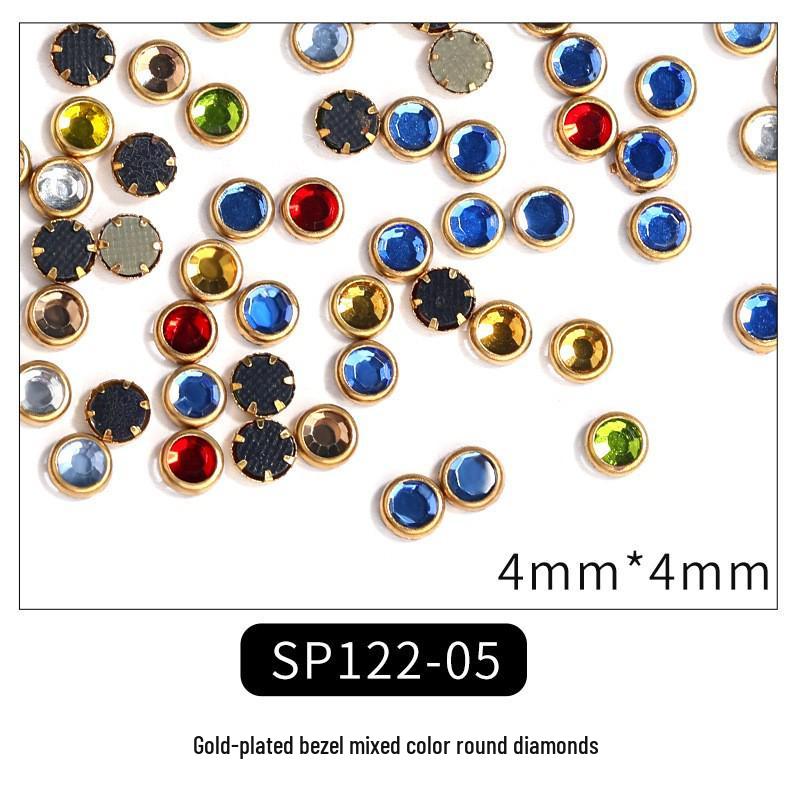 Strass & Perle Miste per Unghie con Fondo Piatto - 100 pz