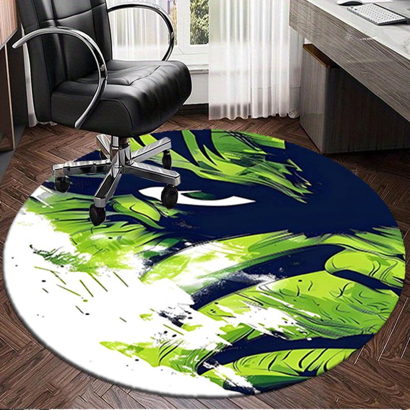 1PC Superhero Power Burst Round Rug, Non-slip Chair Mat, Home Decor, Circle Carpet Perfect for Office, Bedroom, Living Room,Christmas gift