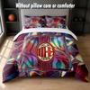 AC Milan Design Bed Bedding Set 1 Duvet Cover + 2 Pillowcases Soft Breathable Household Bed Linens